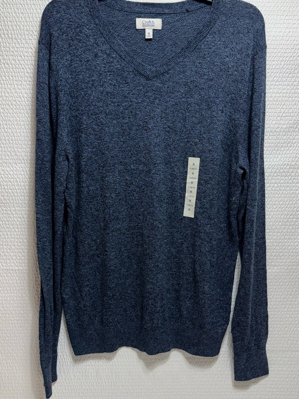 Croft & Barrow Men's V-Neck Sweater - Navy Heather